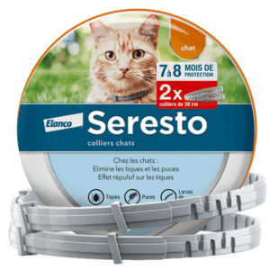 Boite de 2 x Colliers Seresto Anti-Puces et Anti-Tiques pour Chats