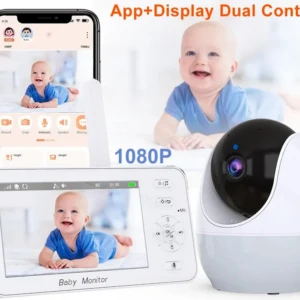 Babyphone 1080P WiFi bébé moniteur App 4.3 « Vision nocturne berceuses